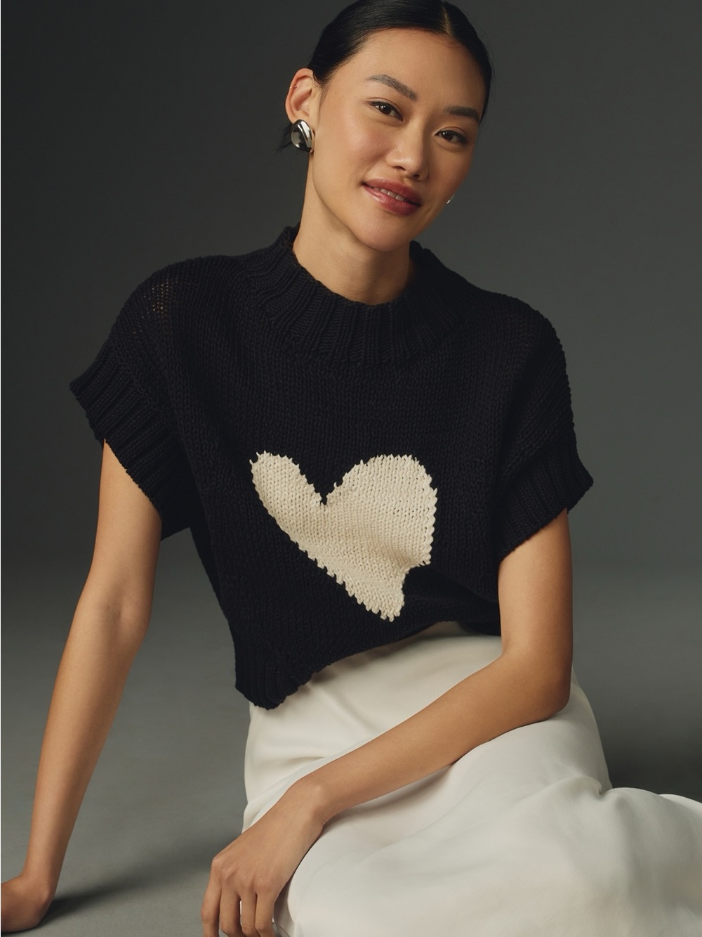 The Pippa Mock-Neck Sweater: Extended Shoulder Edition